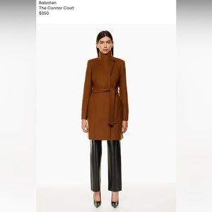 Aritzia Babaton Connor Coat Brown Size Small Like New